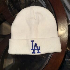 Los Angeles Dodgers White Beanie